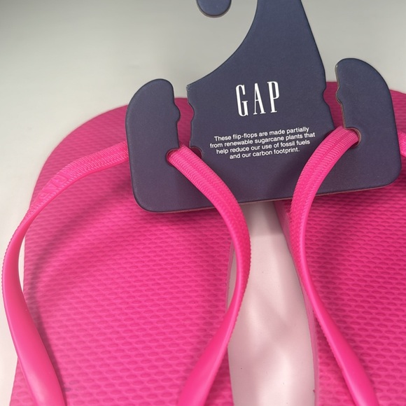 Barbiecore Pink The Gap Flip Flop Slides Beachwear Summer Size 10 Vegan NWT - Picture 8 of 9